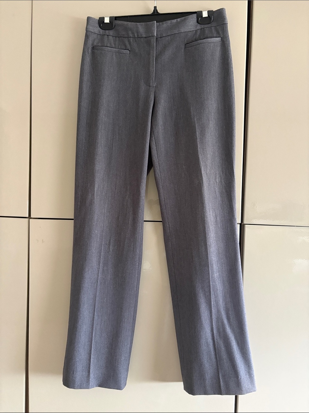 Liz Claiborne Gray Straight-Leg Dress Pants